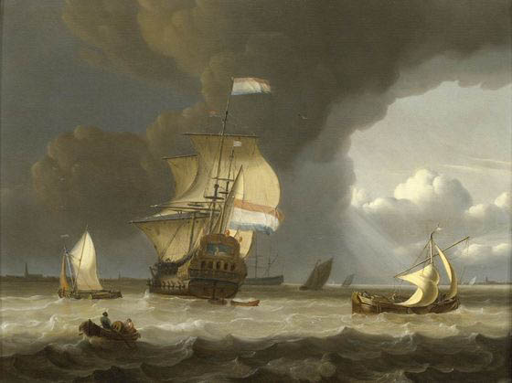 Ships at the mouth of the Schelde